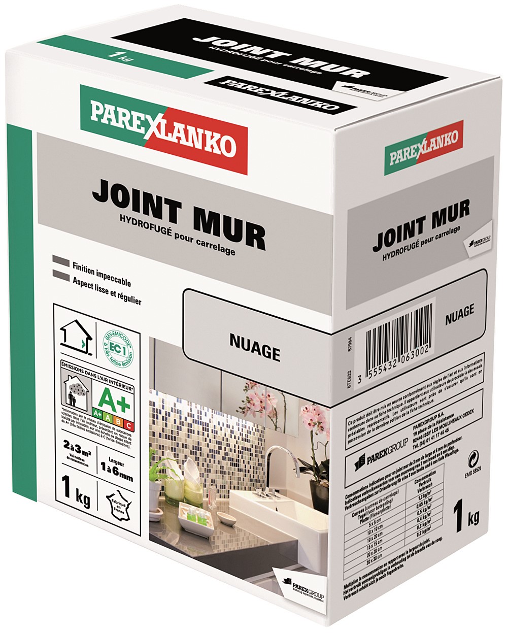 Joint de carrelage mur & plan de travail nuage - PAREXLANKO